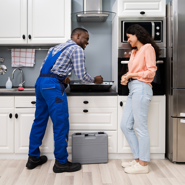 what kind of warranty do you offer on your cooktop repair services in Guilford Center